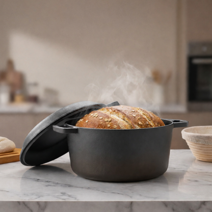 2-in-1 Cast Iron Dutch Oven | 5QT