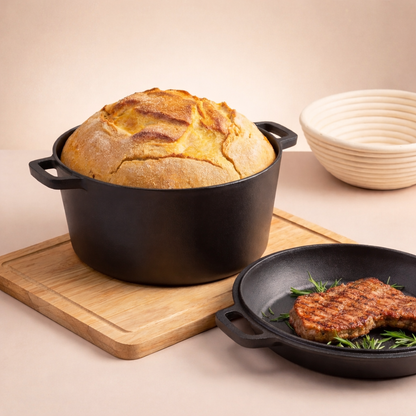 2-in-1 Cast Iron Dutch Oven | 5QT
