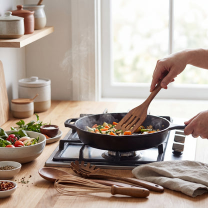 7-Piece Teak Wood Cooking Utensil Set