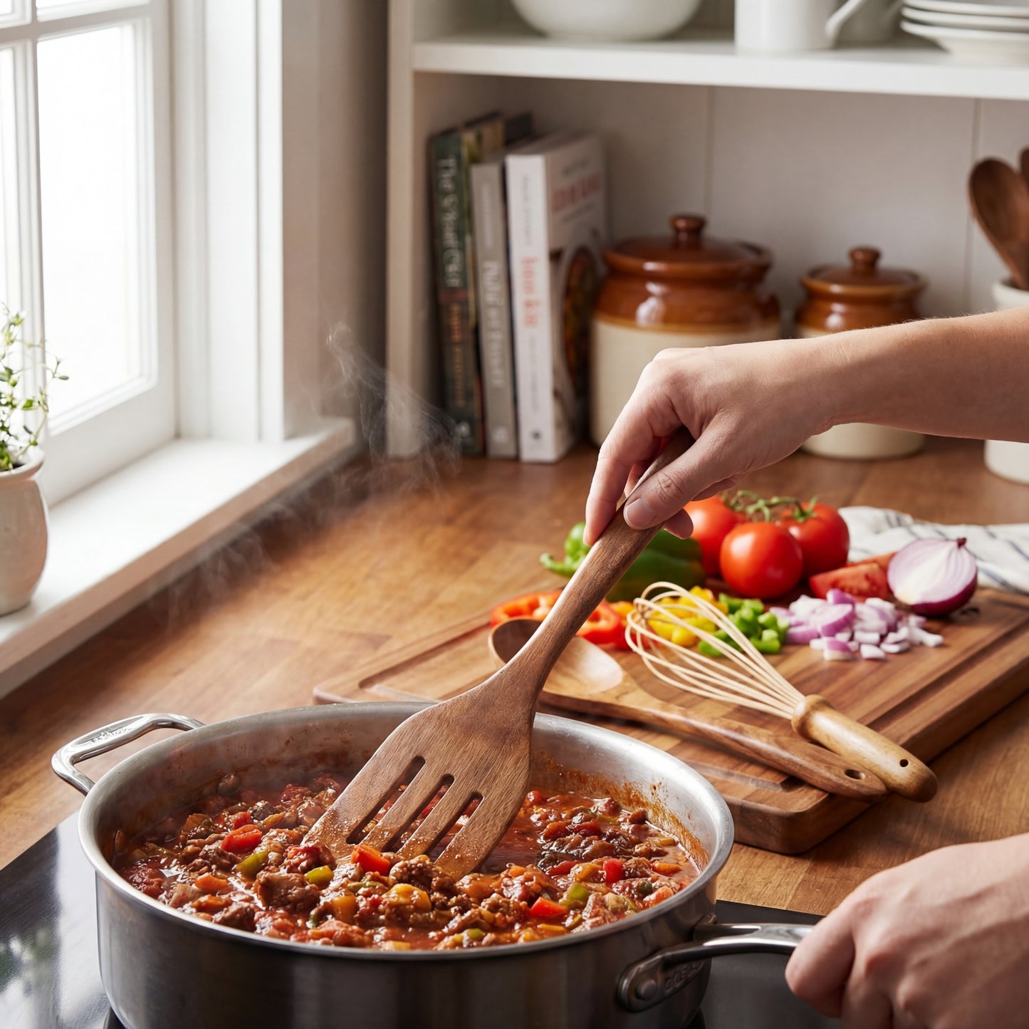 7-Piece Teak Wood Cooking Utensil Set