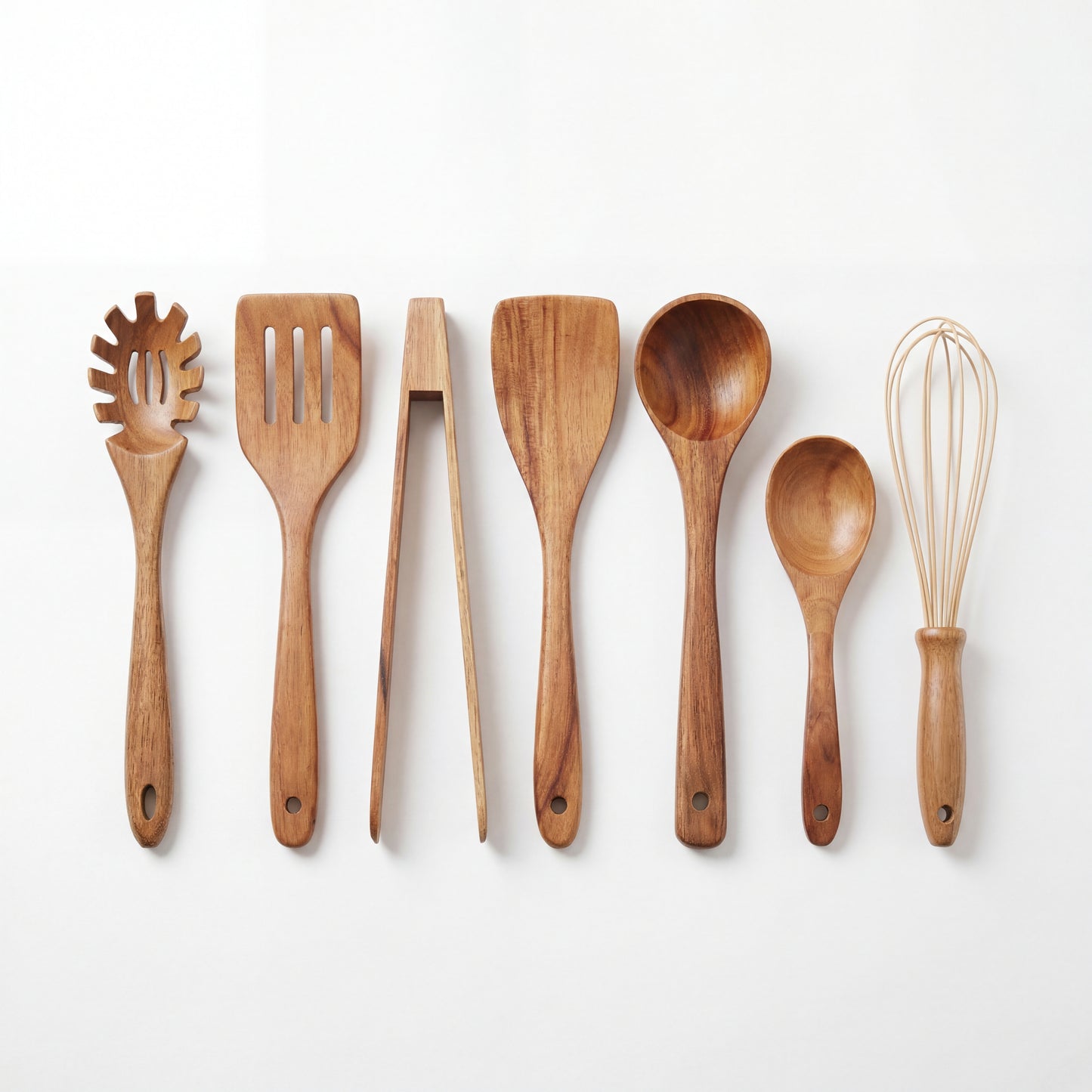 7-Piece Teak Wood Cooking Utensil Set